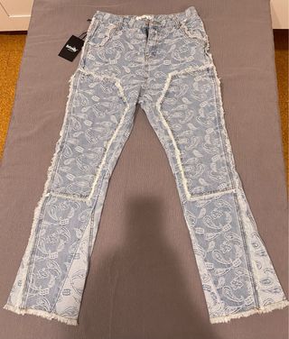 Pantalón Rotten Talla M Paisley Desgastado