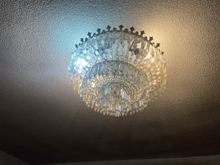 Lámpara de techo vintage cristal y metal