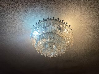 Lámpara de techo vintage cristal y metal