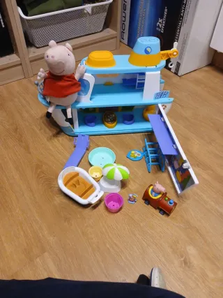 Lote Juguetes Peppa Pig Barco y Coche