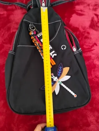 Bolso Mochila y Bandolera Negro Multicolor