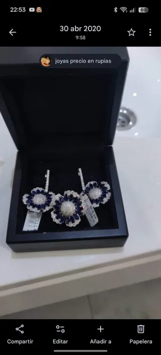 Anillo Plata 925 13.62g Talla 5 Pendientes a juego