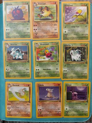 Cartas Pokémon Originales Fossil y Jungla (1999)