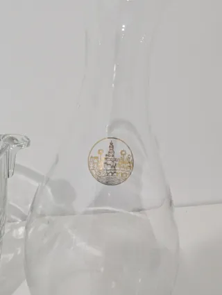 Cubitera y jarra cristal con logo Córdoba