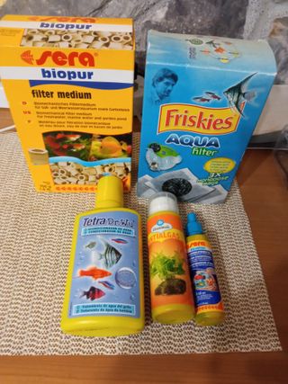 Acuario con filtro gris