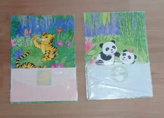 Hojas perfumadas infantiles (Tigre y Panda)