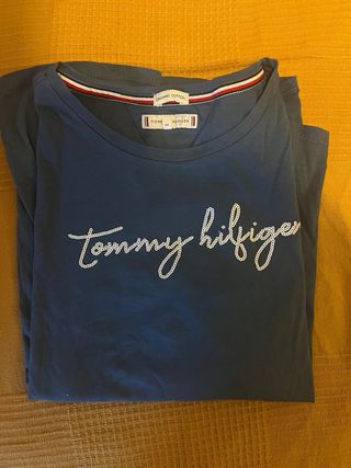 Camiseta Tommy Hilfiger Manga Larga Azul