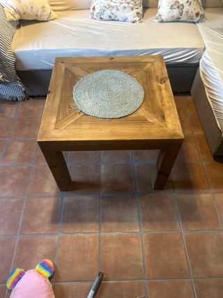 Mesa de centro de madera de teka