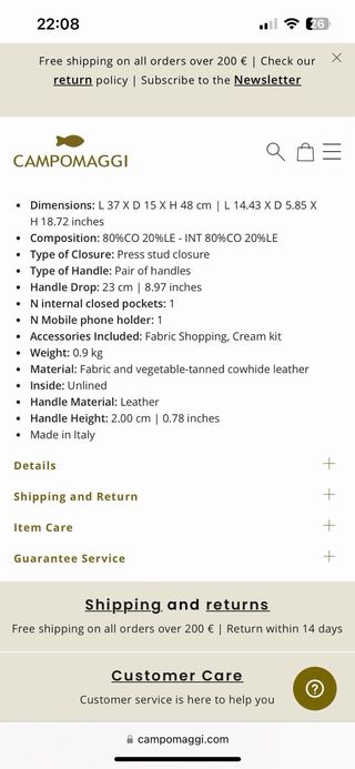 Borsa Campomaggi Marrone