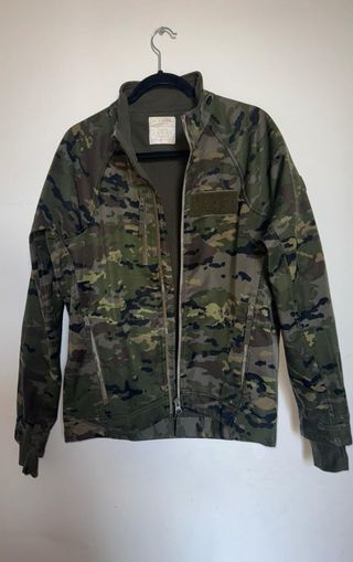 CHAQUETA MILITAR VERDE CAMUFLAJE HOMBRE S