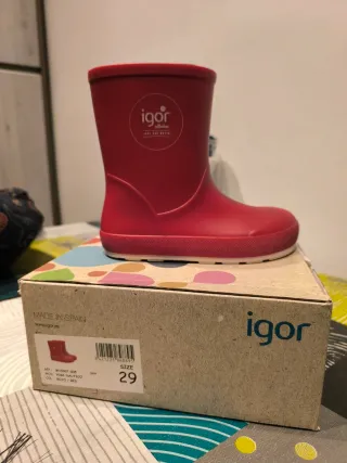 BOTAS DE AGUA ROJAS IGOR TALLA 29
