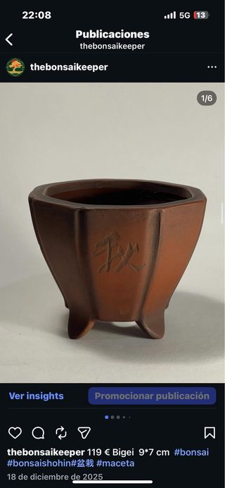 Maceta Bigei Terracota 9x7 cm