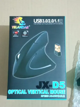 Mouse Vertical YELANDAR USB 3.0 Nero