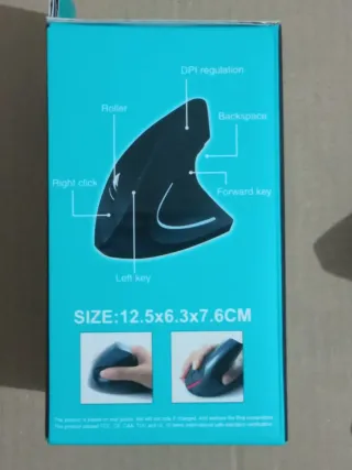 Mouse Vertical YELANDAR USB 3.0 Nero