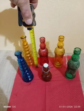 Set 6 Bottiglie Vetro Vintage