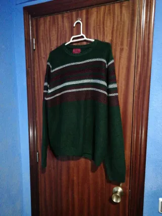Jersey de punto verde talla L
