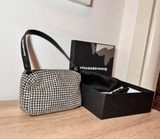 Bolso Alexander Wang Brillante Negro/Plata