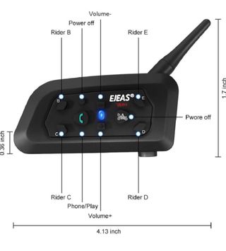 Ejeas V6 BT - Intercomunicador Moto (2uds)