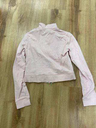 Sudadera rosa con cremallera