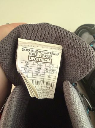 Botas Montaña Quechua Impermeables Talla 40