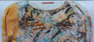 Camiseta manga larga mujer multicolor