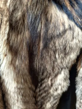 Abrigo de auténtica piel de zorro