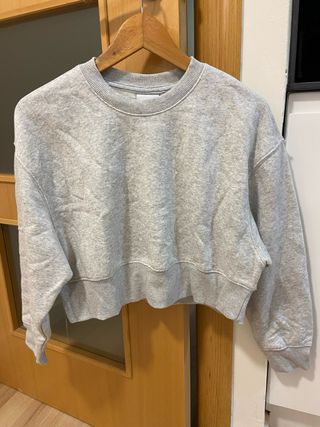 Sudadera gris corta