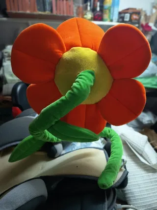 Peluche Flor Sonriente Naranja