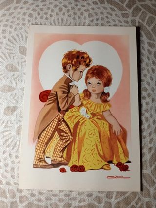 4 Postales del Ilustrador Cano Años 70