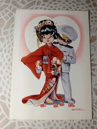 4 Postales del Ilustrador Cano Años 70