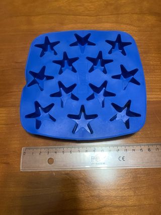 Cubiteras Silicona Estrellas Azul