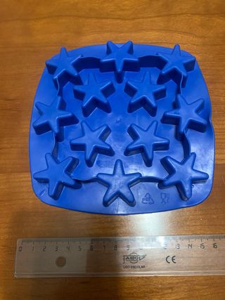 Cubiteras Silicona Estrellas Azul