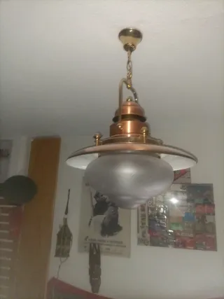 Lámpara Techo Estilo Marino Latón