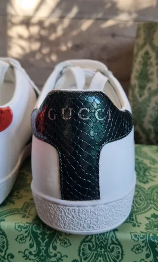 Zapatillas Gucci Ace Snake Blancas