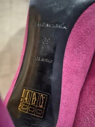 Zapatos Tacón Balenciaga Rosa Ante Talla 39