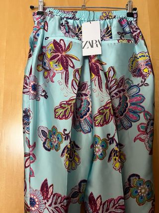 Pantalón Zara Raso Estampado