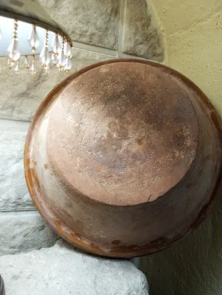 Lebrillo antiguo de barro y Cazuela