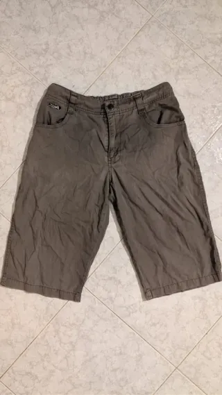 Calções de ganga largos castanhos da quiksilver