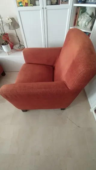 Sillón Ikea naranja/rojo