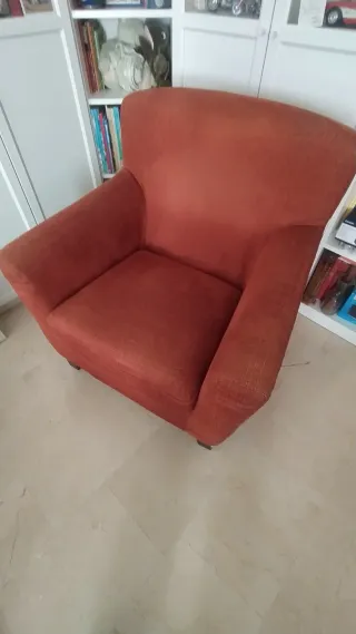 Sillón Ikea naranja/rojo