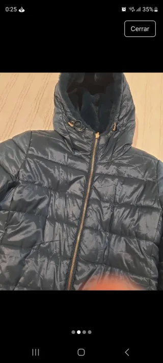 Abrigo reversible azul marino