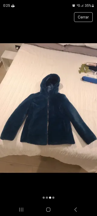 Abrigo reversible azul marino