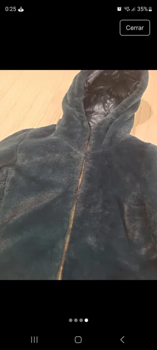 Abrigo reversible azul marino