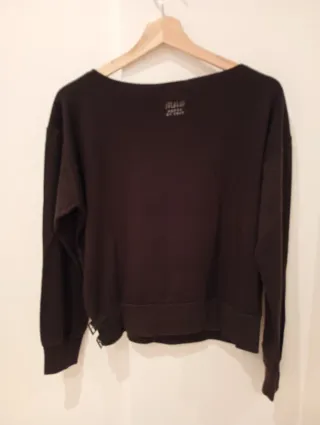 Jersey Negro Mango _ Talla: L