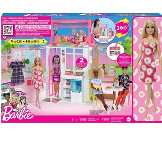 Casa Barbie con 4 áreas de juego