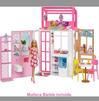 Casa Barbie con 4 áreas de juego