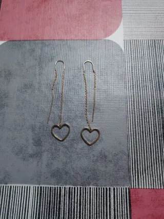 Pendientes Corazón Hilo Dorado