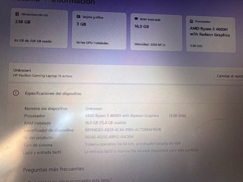 Ordenador Gaming HP Pavilion 15-ec1035la afbeelding 5