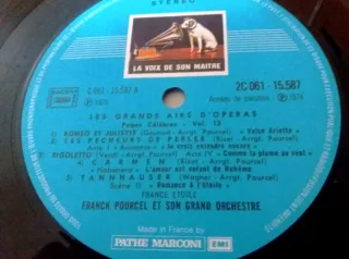 LP Vinil Franck Pourcel - Les Grands Airs d'Opéra