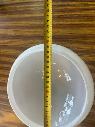 Cristal plafon Opalina Blanco Antiguo 20cm